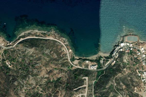Satellitenbild der Umgebung von Omega Beach