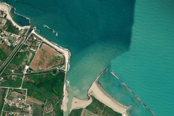 Satellitenbild der Umgebung von Biferno
