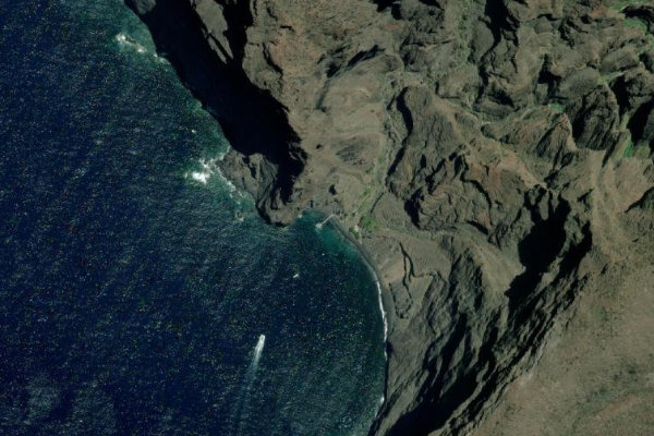 Satellitenbild der Umgebung von San Sebastián de La Gomera · Stegabschnitt 4
