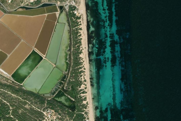Satellitenbild der Umgebung von Platja des Cavallet