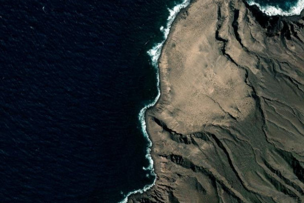 Satellitenbild der Umgebung von Las Palmas · Mischküsten-Abschnitt