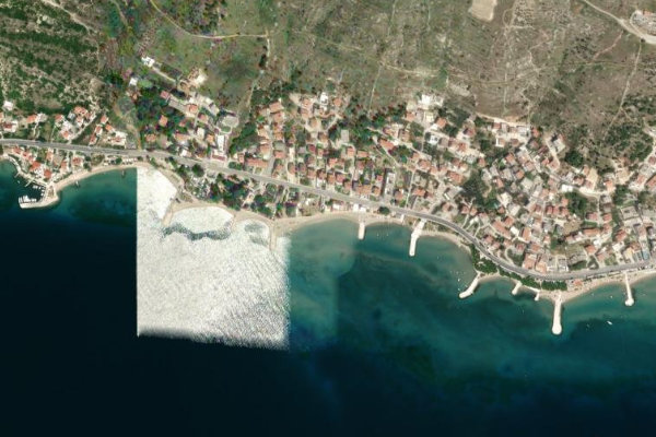 Satellitenbild der Umgebung von Rogač