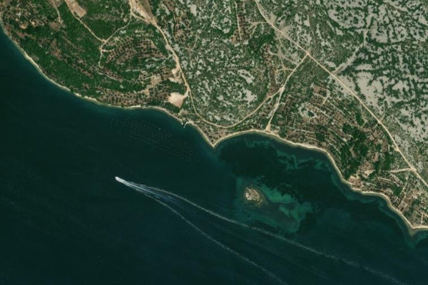 Satellitenbild der Umgebung von Vrulje