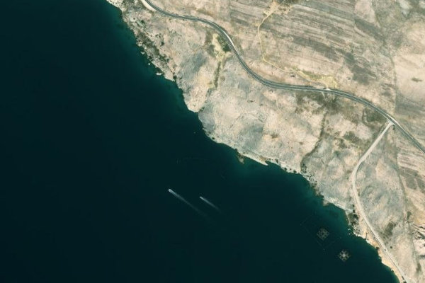 Satellitenbild der Umgebung von Miletići