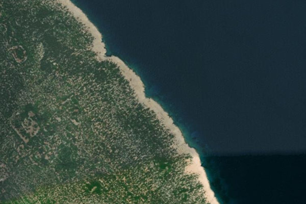 Satellitenbild der Umgebung von Škrda