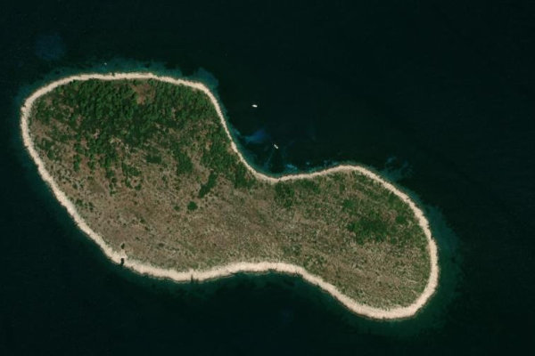 Satellitenbild der Umgebung von Maslinovik