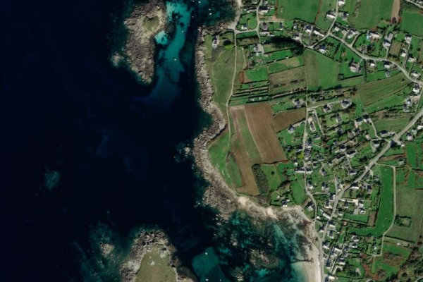 Satellitenbild der Umgebung von Pen ar Gorret