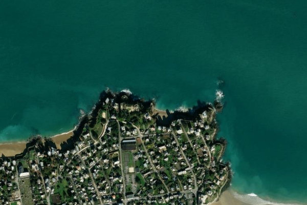 Satellitenbild der Umgebung von Pointe de la Malouine