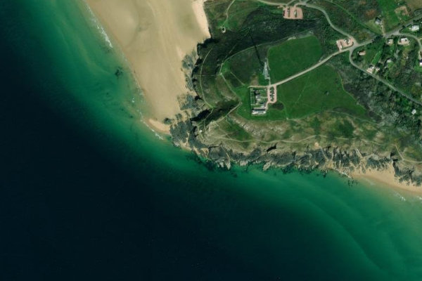 Satellitenbild der Umgebung von Cap de Carteret