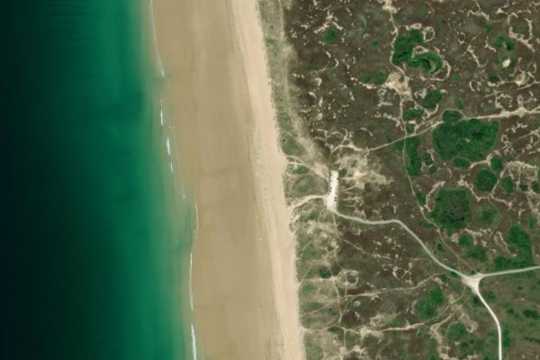 Satellitenbild der Umgebung von Plage de Biville