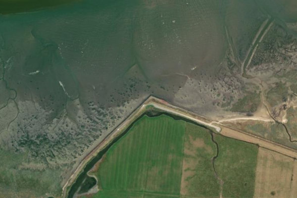 Satellitenbild der Umgebung von Pointe de Brévands