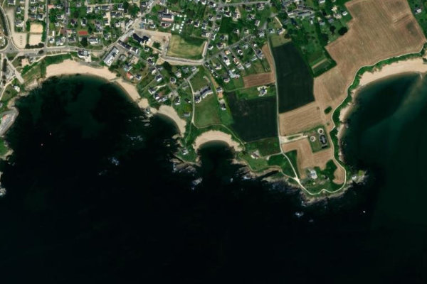 Satellitenbild der Umgebung von Porgastel