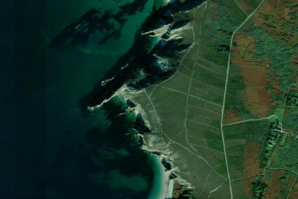 Satellitenbild der Umgebung von Pointe de Kerroux