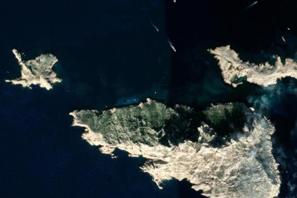 Satellitenbild der Umgebung von La Pete de Béou
