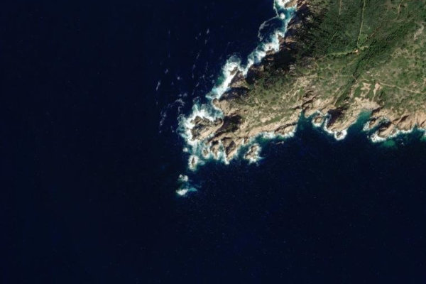 Satellitenbild der Umgebung von Punta di Cargèse