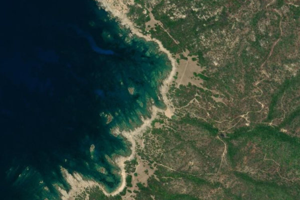 Satellitenbild der Umgebung von Plage de Canusellu