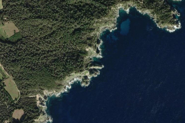 Satellitenbild der Umgebung von Pointe de l'Indienne