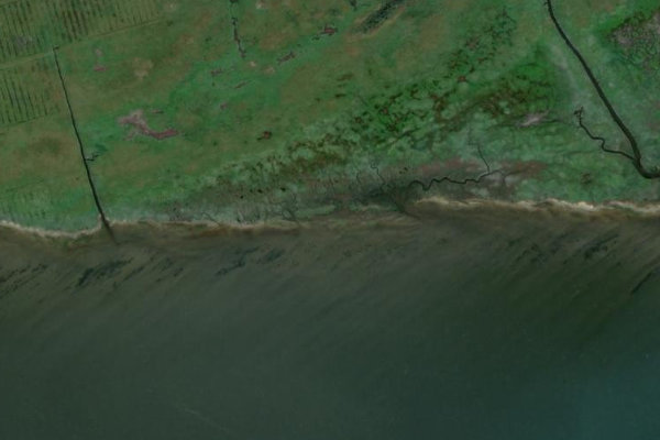Satellitenbild der Umgebung von De Hahlingtjes