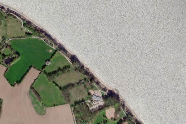 Satellitenbild der Umgebung von Brodten