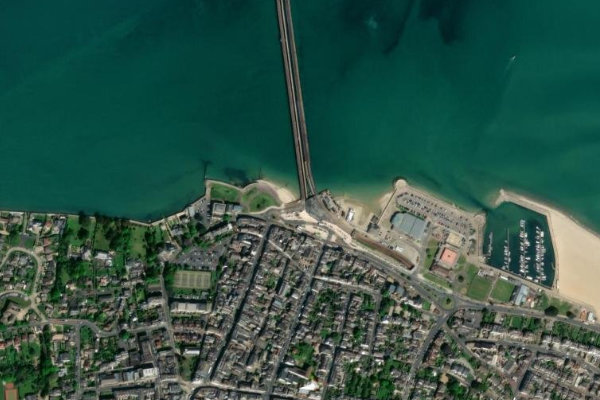 Satellitenbild der Umgebung von Ryde Pier