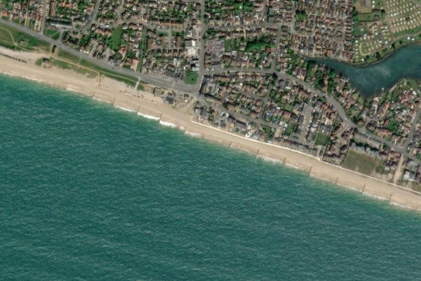 Satellitenbild der Umgebung von Eastoke Beach