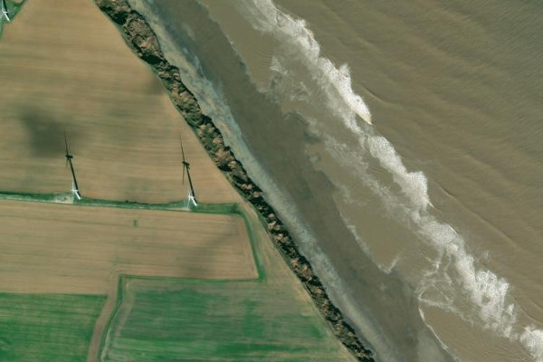Satellitenbild der Umgebung von Dimlington Cliff