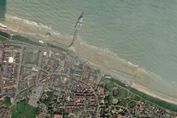 Satellitenbild der Umgebung von Cromer Beach