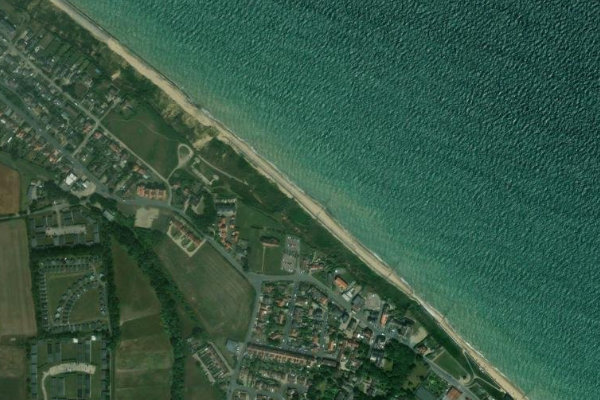 Satellitenbild der Umgebung von Mundesley Beach