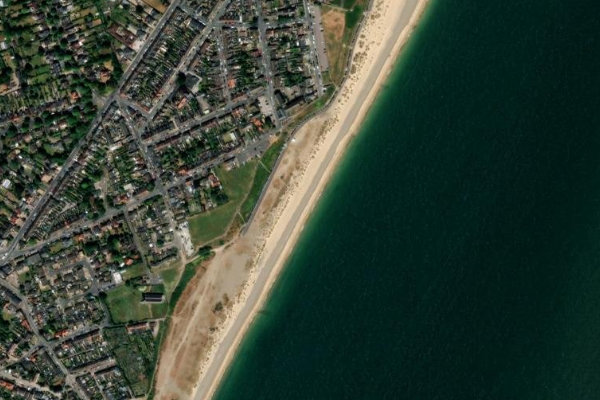 Satellitenbild der Umgebung von Pakefield Cliffs