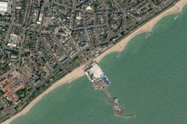Satellitenbild der Umgebung von Clacton Pier