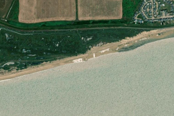 Satellitenbild der Umgebung von St Osyth Beach