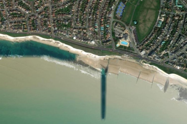 Satellitenbild der Umgebung von Saltdean Beach