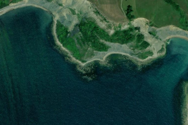 Satellitenbild der Umgebung von Egmont Point