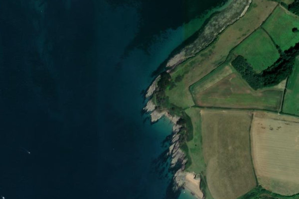 Satellitenbild der Umgebung von Carricknath Point