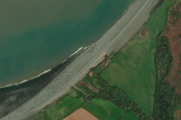 Satellitenbild der Umgebung von Bossington Beach