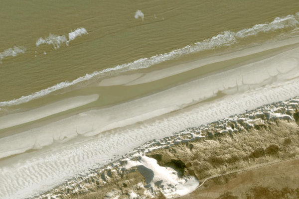 Satellitenbild der Umgebung von Terschelling