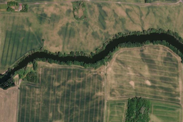 Satellitenbild der Umgebung von Alte Oder (Gorgast-Golzow)