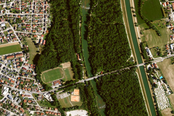 Satellitenbild der Umgebung von Iller (Illertissen)