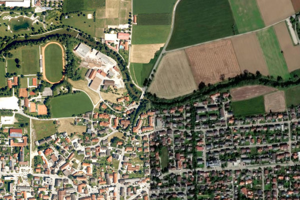 Satellitenbild der Umgebung von Isen (Ampfing)