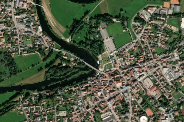 Satellitenbild der Umgebung von Regen (Roding)