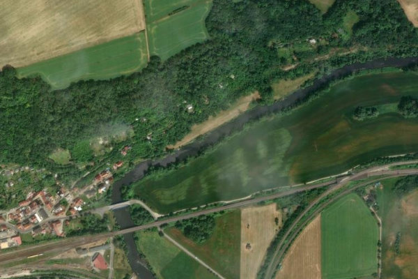 Satellitenbild der Umgebung von Saale (Großheringen)