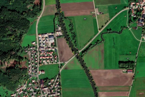 Satellitenbild der Umgebung von Schmutter (Westendorf)