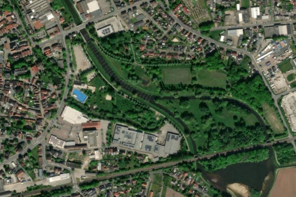 Satellitenbild der Umgebung von Vechte (Schüttorf)
