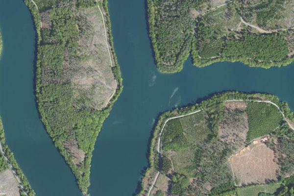 Satellitenbild der Umgebung von Aggertalsperre