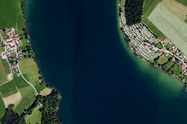 Satellitenbild der Umgebung von Riegsee