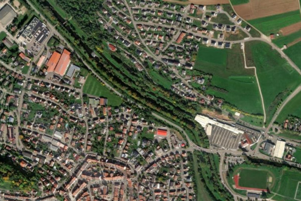 Satellitenbild der Umgebung von Breg (Bräunlingen)