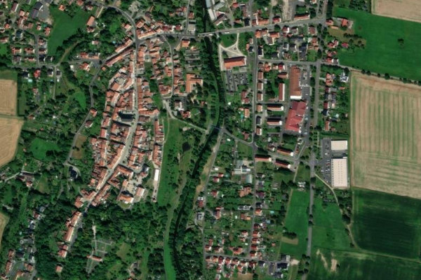 Satellitenbild der Umgebung von Ulster (Geisa)