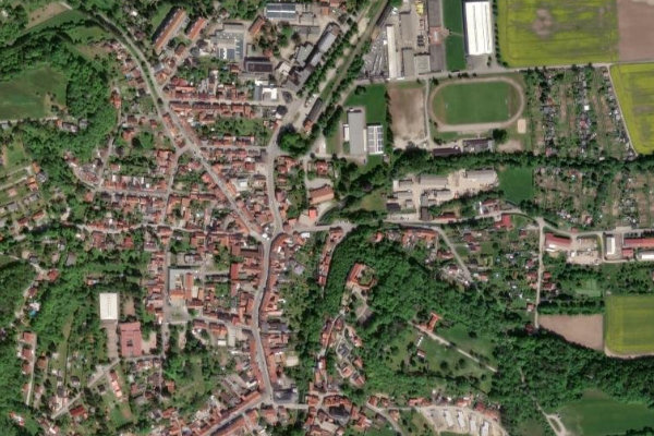 Satellitenbild der Umgebung von Ilm (Kranichfeld)