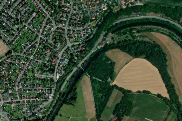 Satellitenbild der Umgebung von Möhne (Ense)