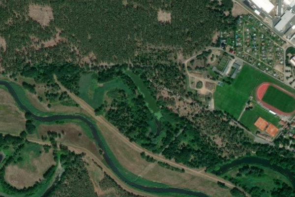 Satellitenbild der Umgebung von Saulug (Jessen)